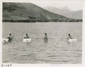 Image of Eskimos [Kalaallit] in kayaks